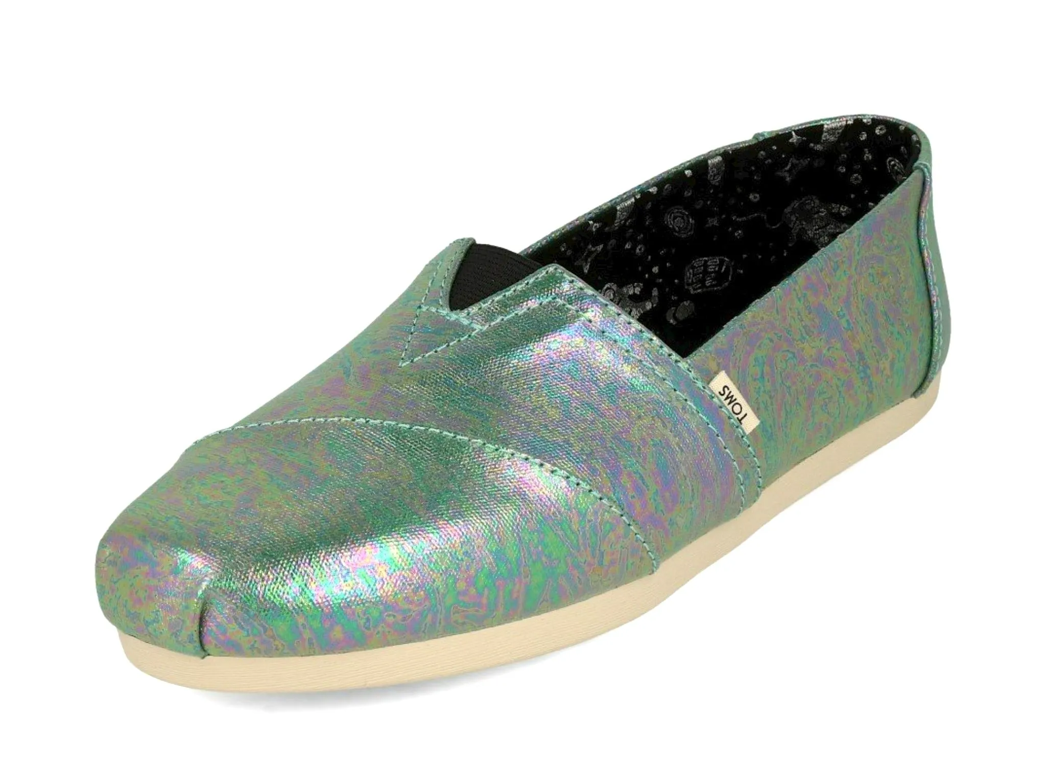 Toms Women's Classic Black Pearlized Metallic Canvas