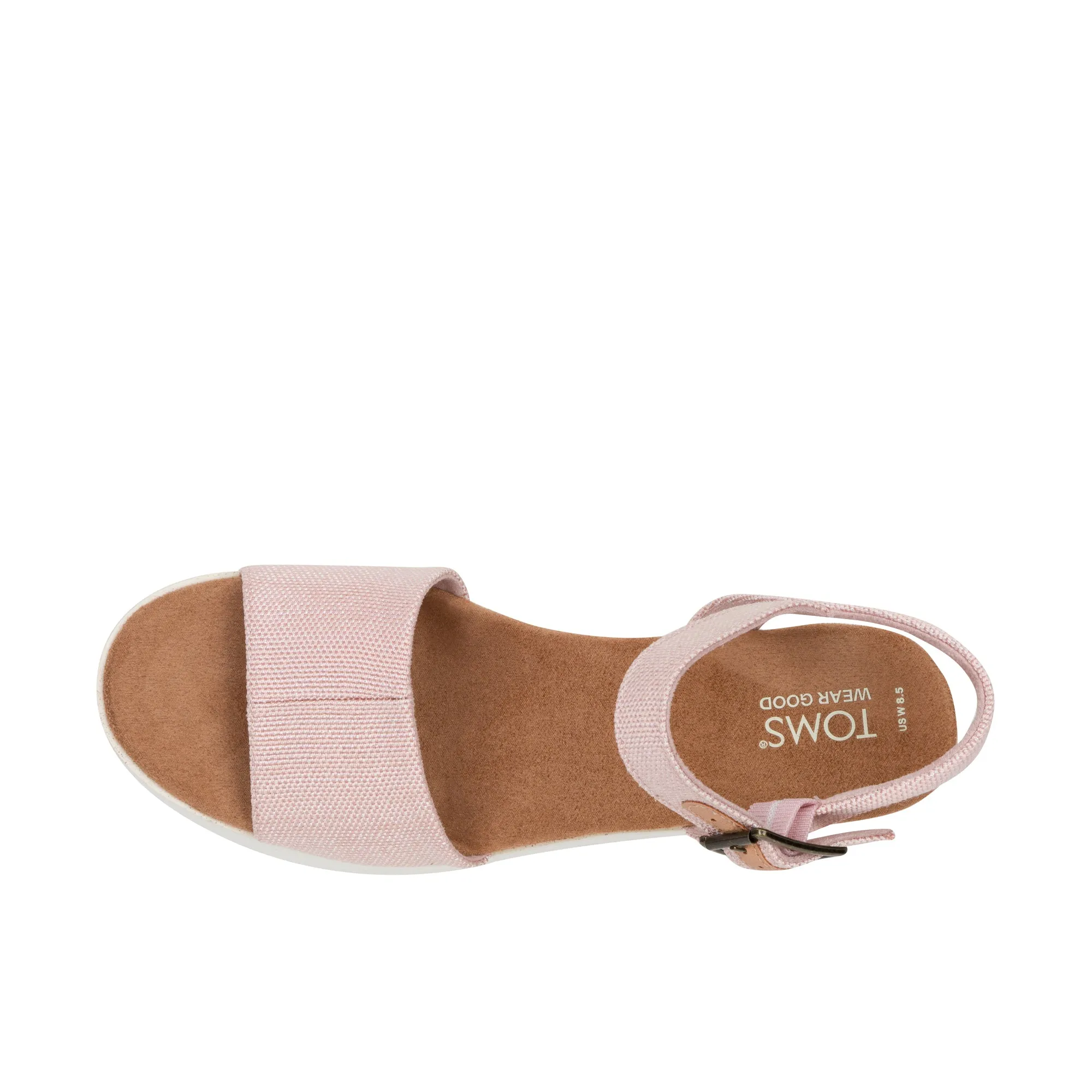 TOMS Womens Diana Wedge Sandal Ballet Pink