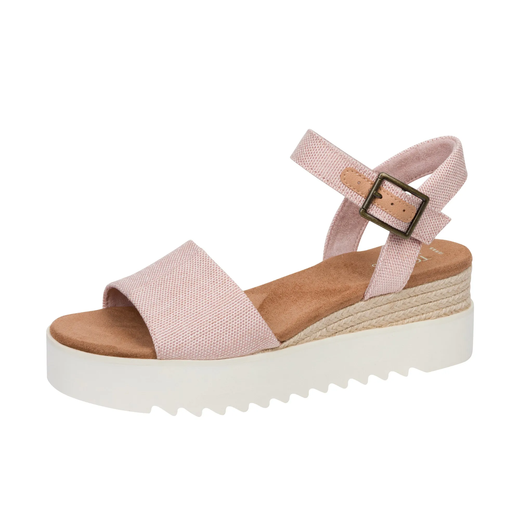 TOMS Womens Diana Wedge Sandal Ballet Pink