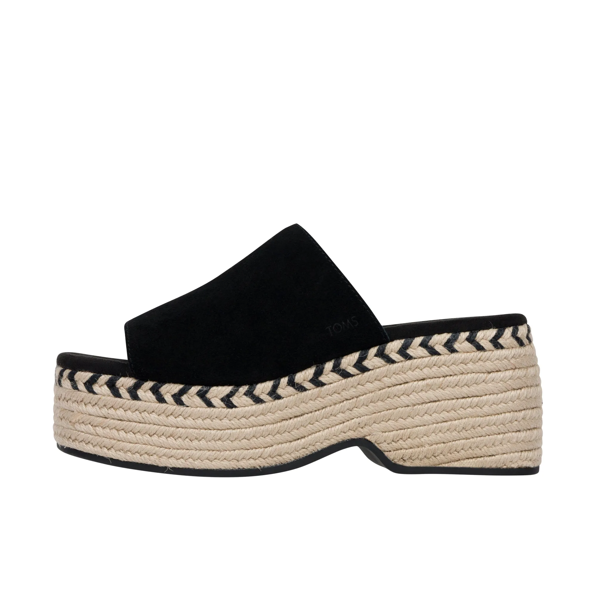 TOMS Womens Laila Platform Mule Black