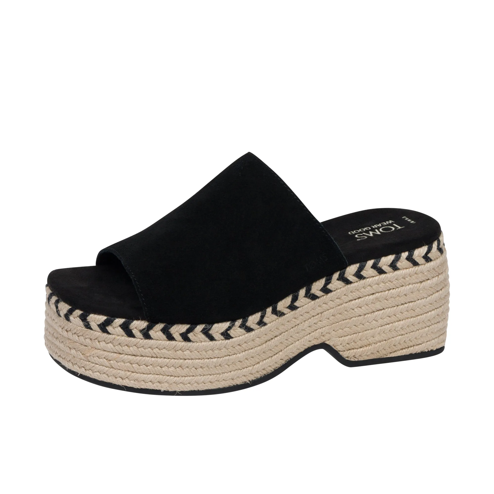 TOMS Womens Laila Platform Mule Black