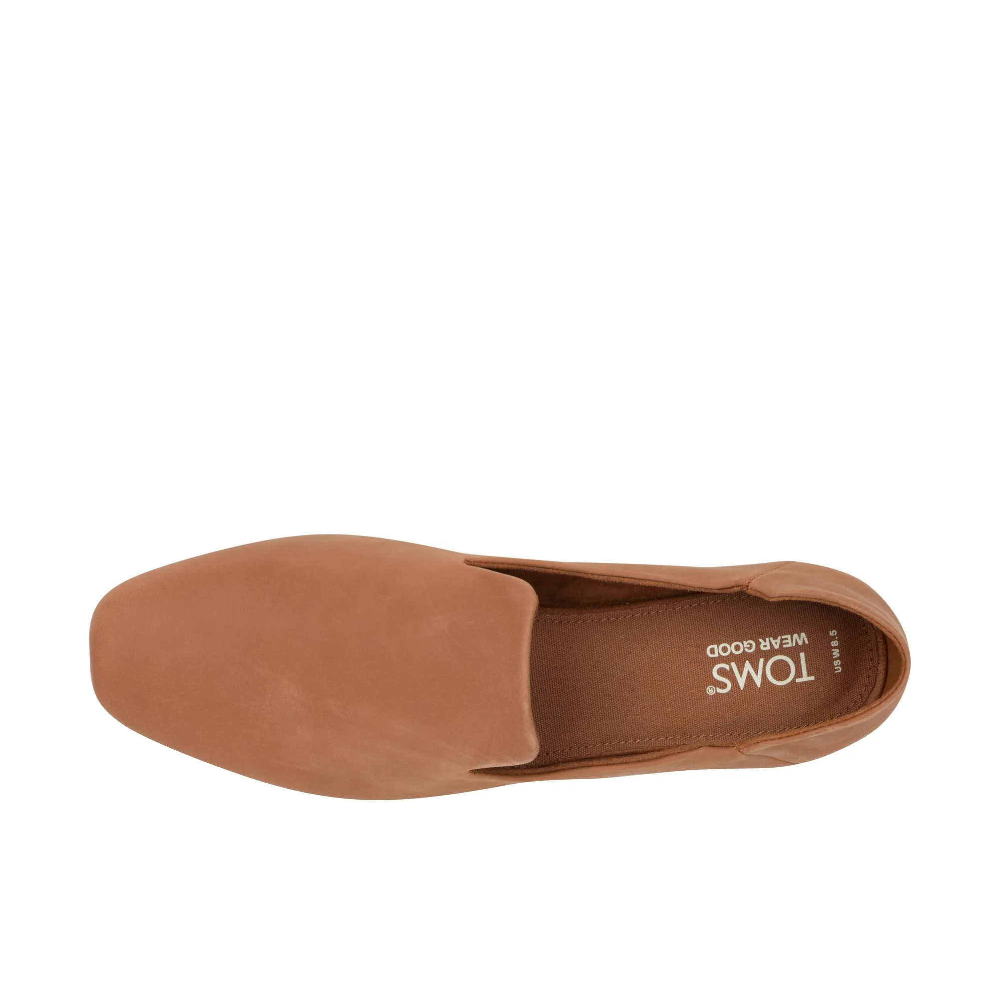 TOMS Womens Lara Flat Brown Sugar Leather