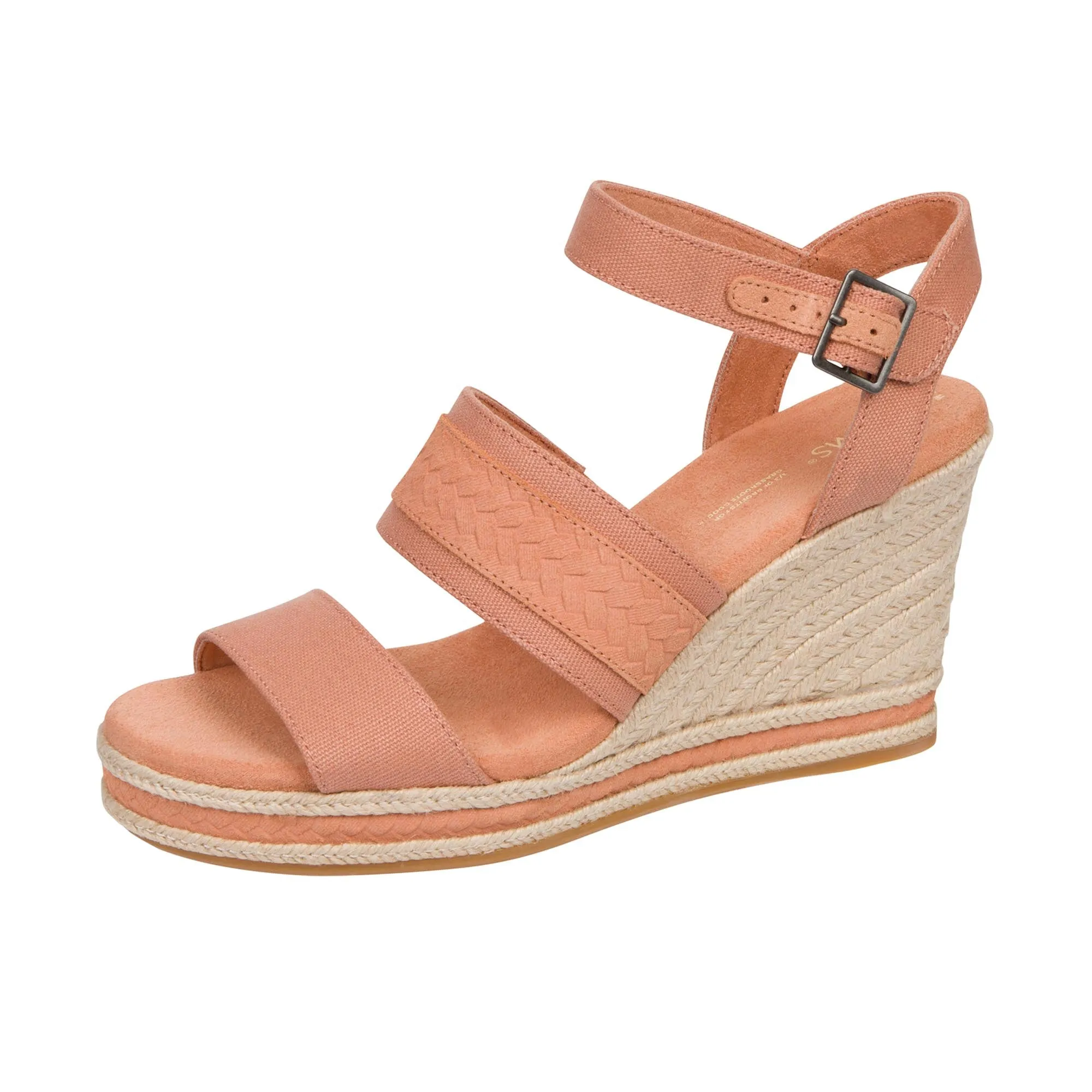 TOMS Womens Madelyn Wedge Sandal Sandy Beige