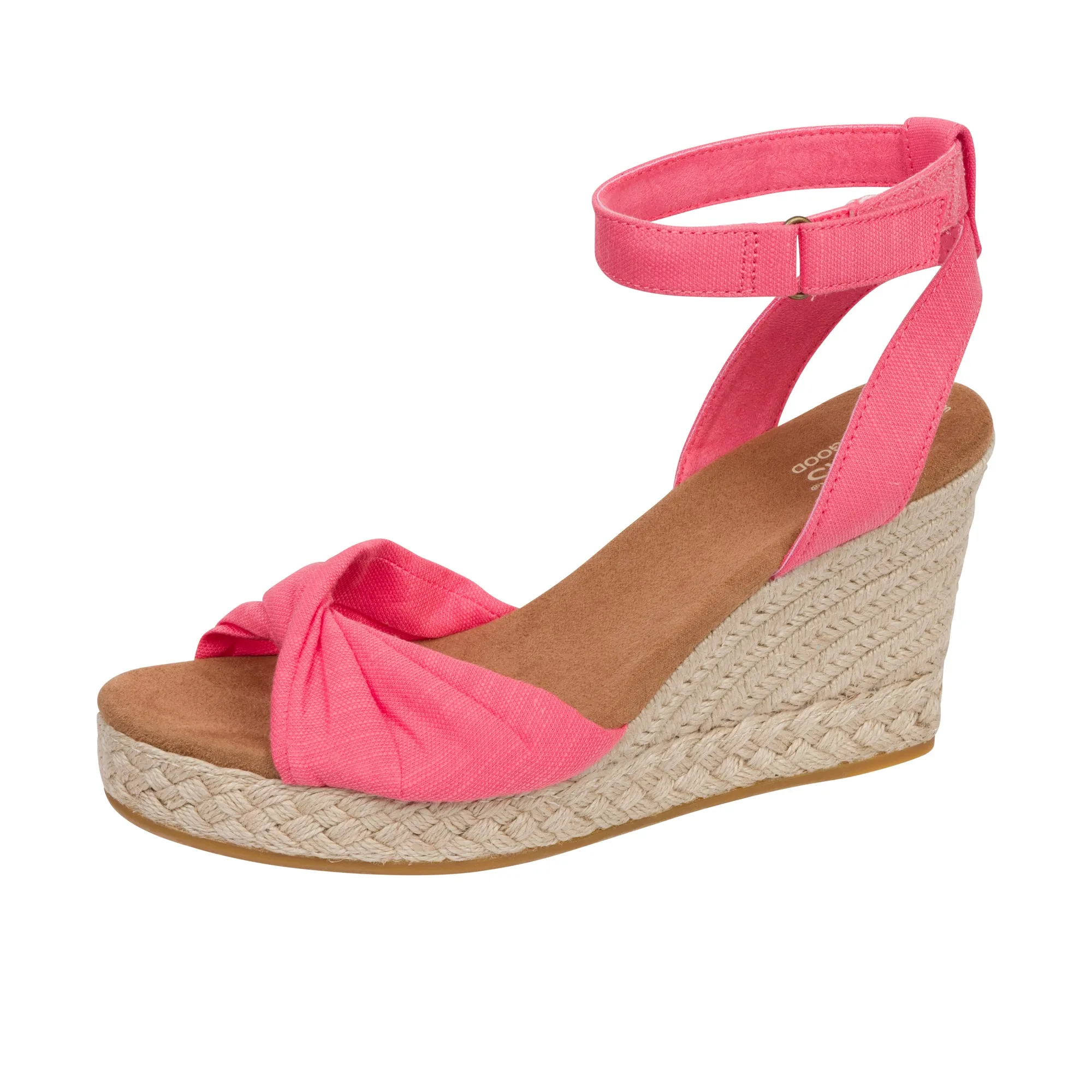 TOMS Womens Marisela Wedge Sandal Shell Pink