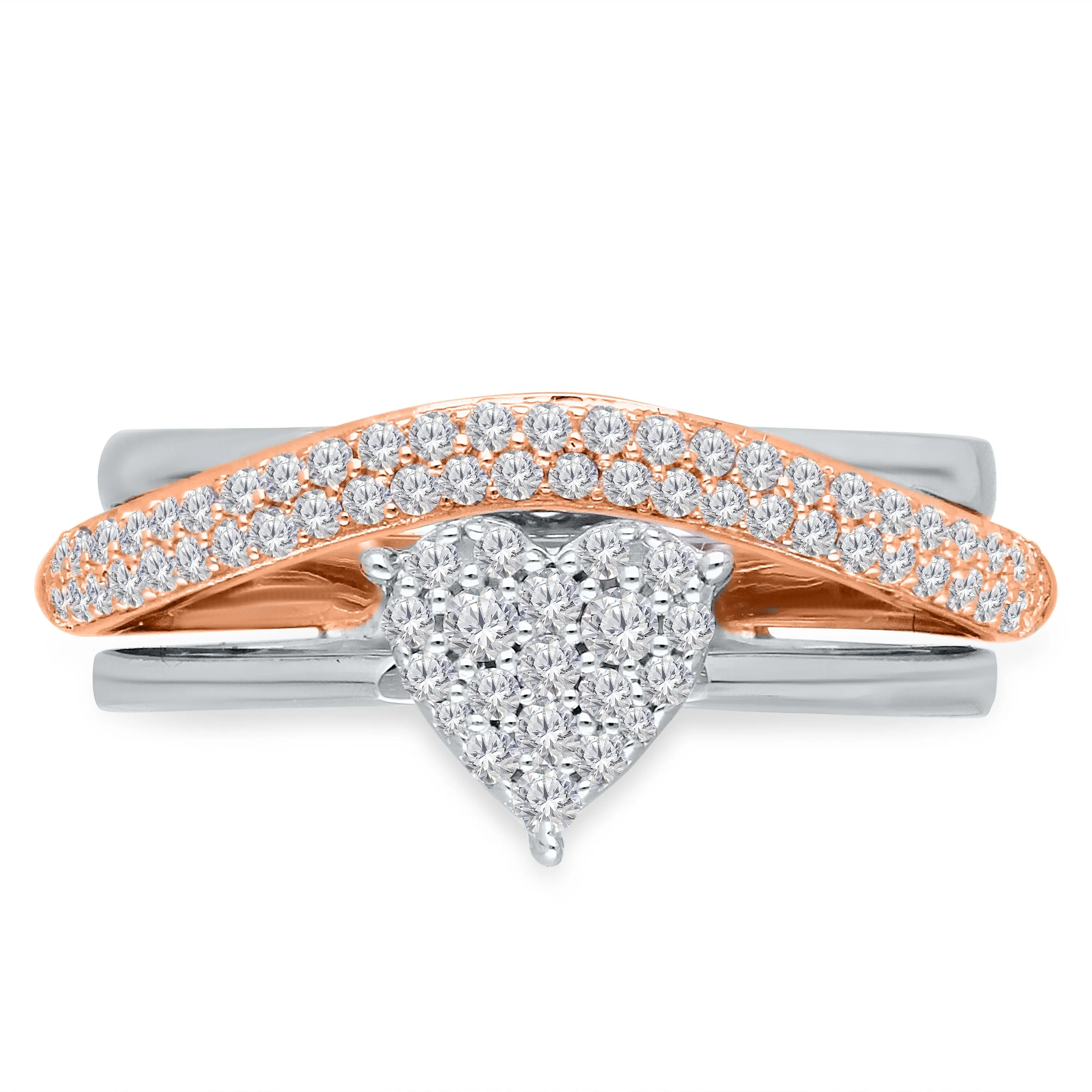 Two Tone Gold Diamond Eternal Ring