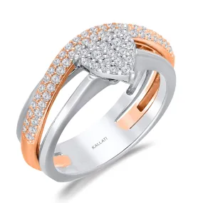 Two Tone Gold Diamond Eternal Ring