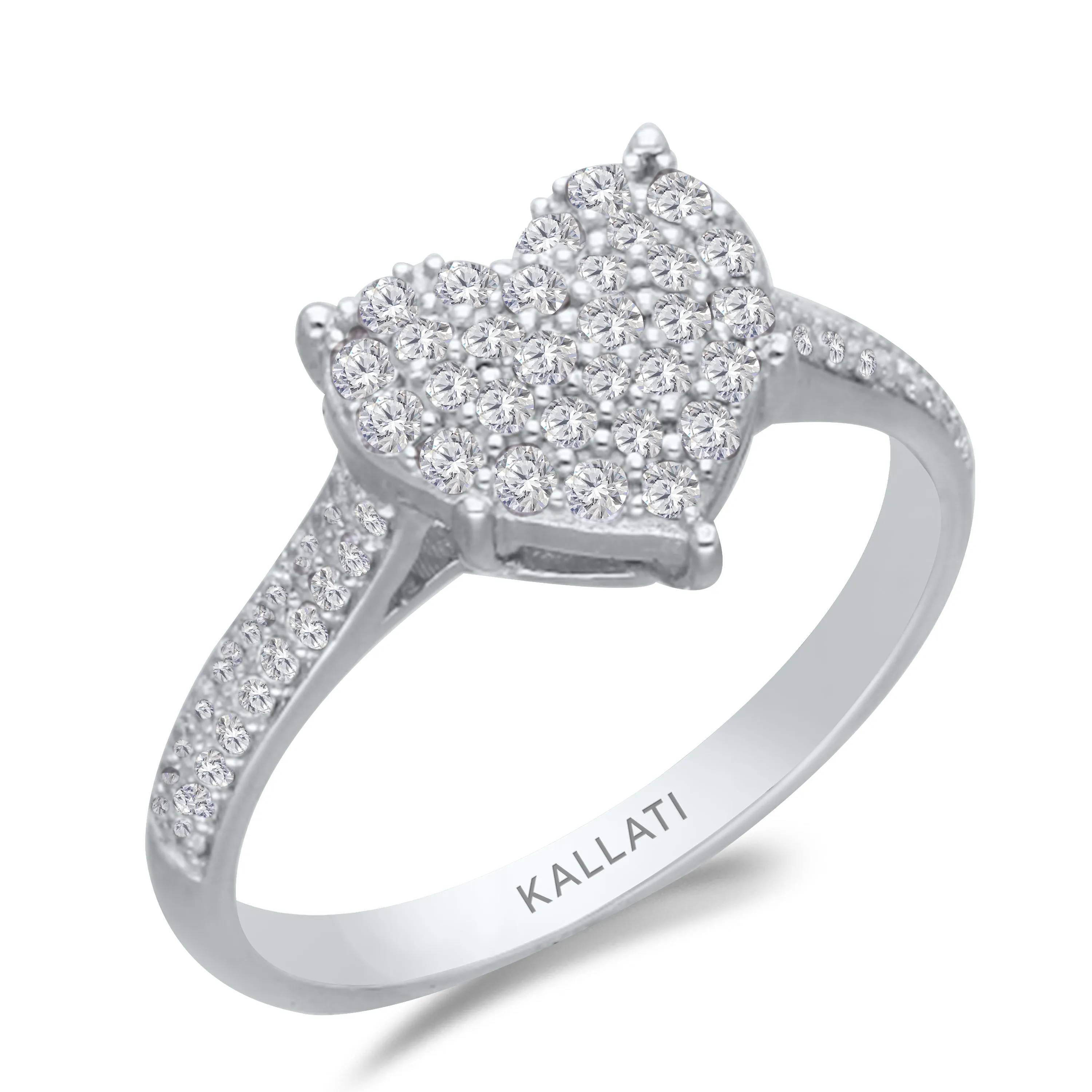 White Gold Diamond Eternal Heart Ring