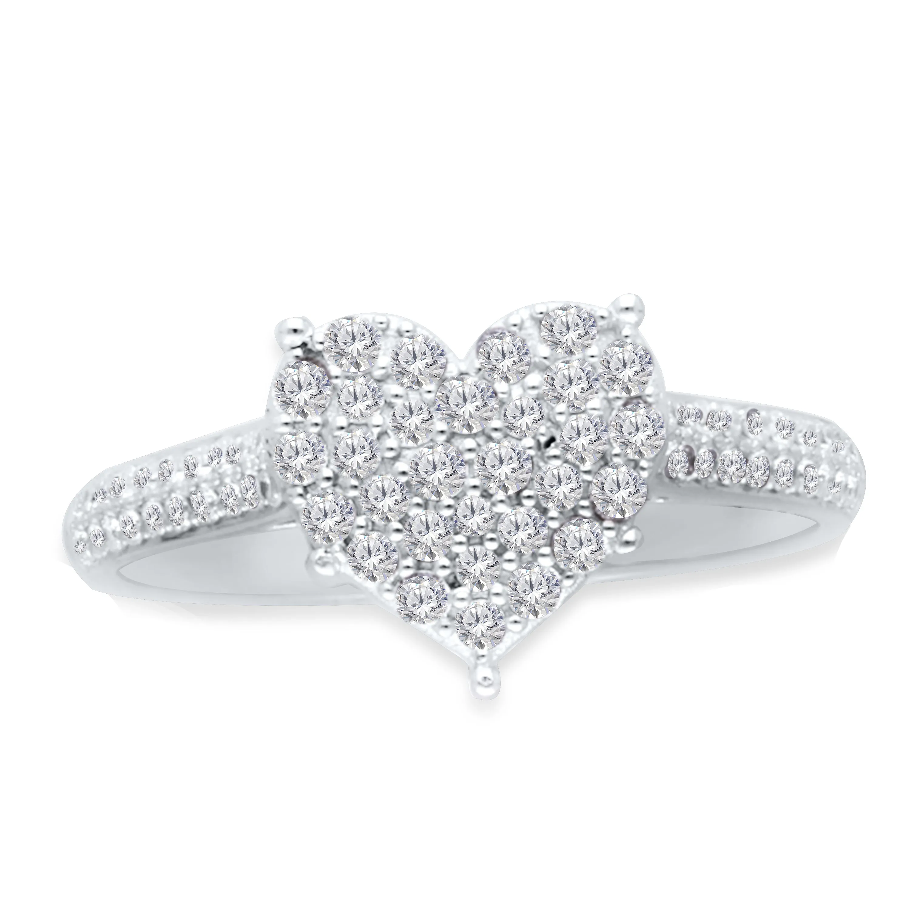 White Gold Diamond Eternal Heart Ring