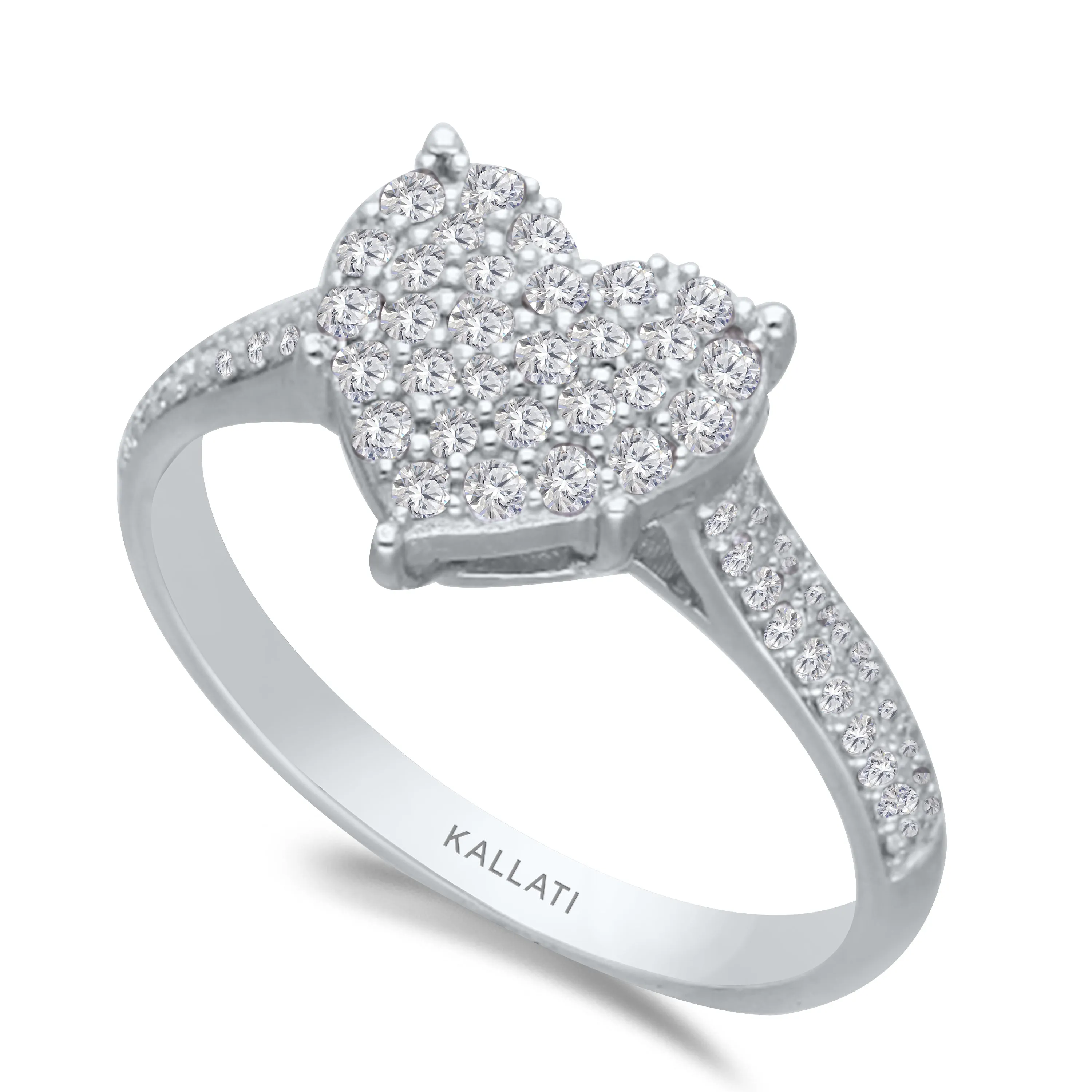 White Gold Diamond Eternal Heart Ring