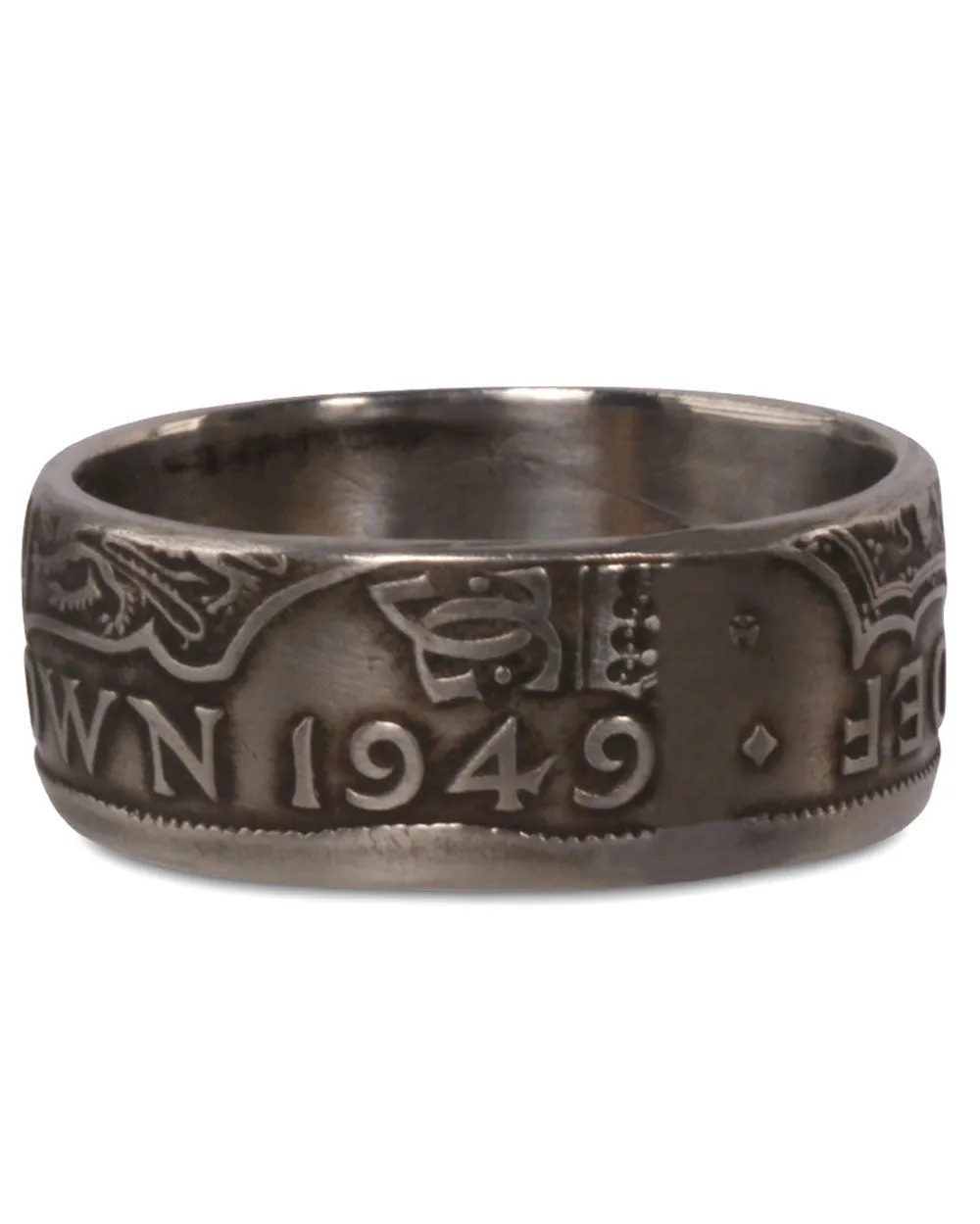 White Metal Coin Ring