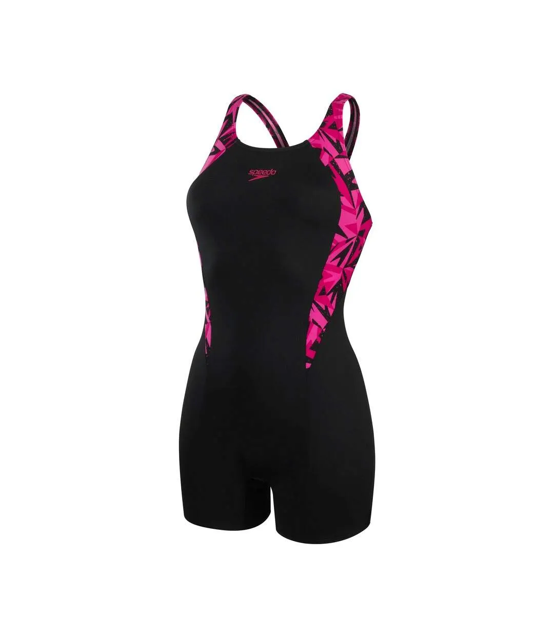 Womens/ladies hyperboom splice legsuit black/pink Speedo