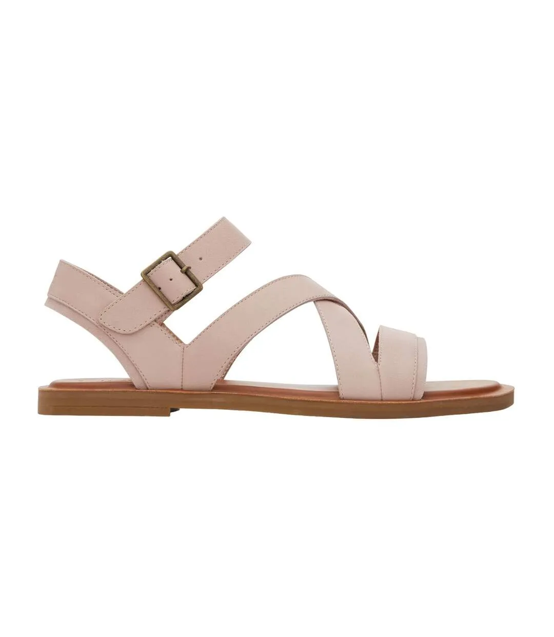 Womens/ladies sloane leather sandals pink Toms