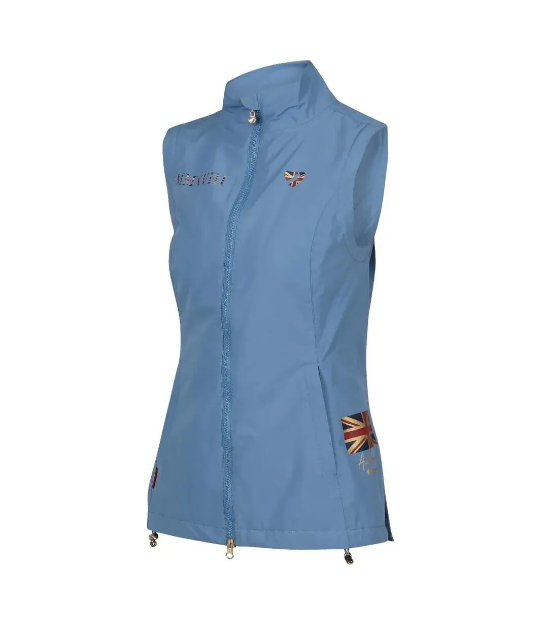 Womens/ladies team riding gilet steel blue Aubrion